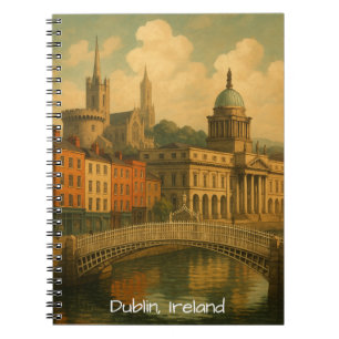Carnet Vintage Dublin Travel Retro Ireland City Artwork