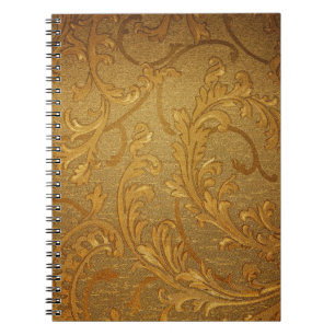 Carnet Vintage, élégant, rustique or, victorien, velour