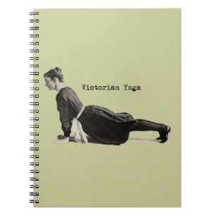 Carnet Vintage femme Yoga debout chien