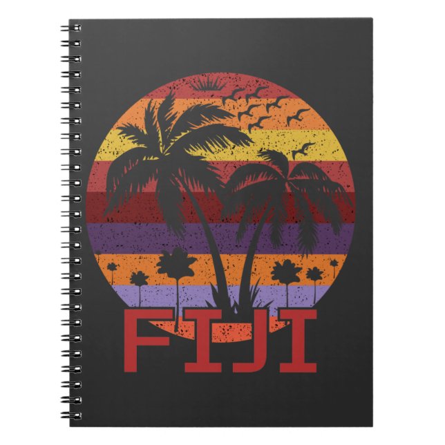 Carnet Vintage Fiji Summer Beach Travel (Devant)