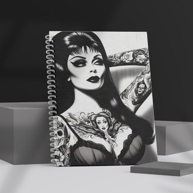 Carnet Vintage fille Goth tatouée (Créateur téléchargé)