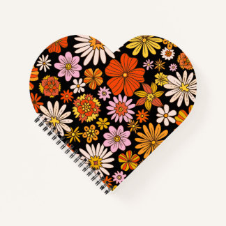 Carnet Vintage Floral Burst – Colorful Retro Flower