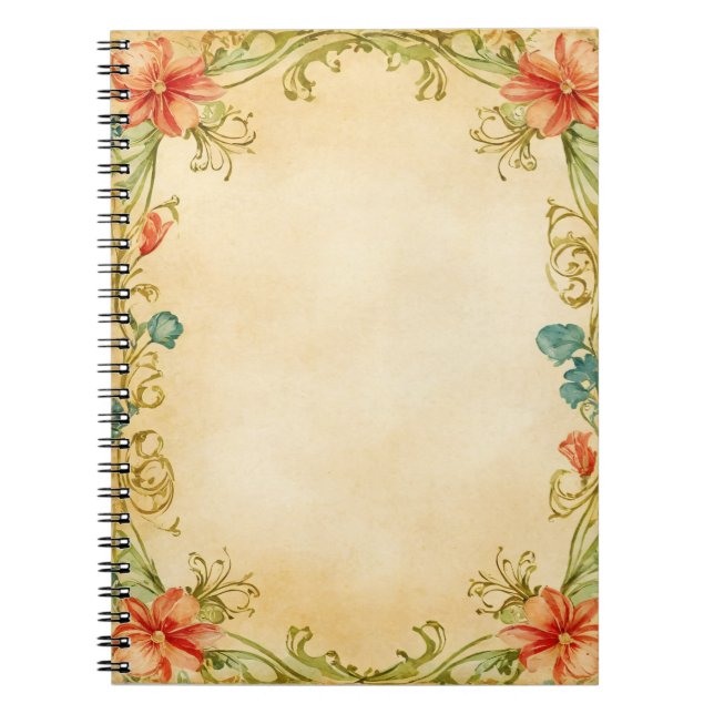 Carnet Vintage Floral Frame (Devant)
