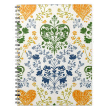 Vintage Floral Pattern Notebook