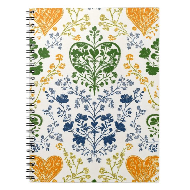 Carnet Vintage Floral Pattern Notebook (Devant)