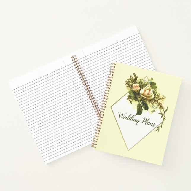 Carnet Vintage Floral Rose Wedding planner (Intérieur)