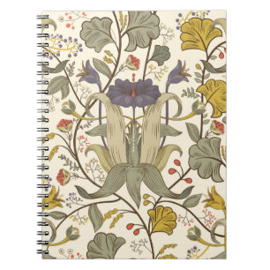 Carnet Vintage Floral vintage motif transparent. Pop rétr