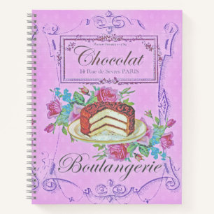 Carnet Vintage Français boulangerie Chocolat gâteau Adv