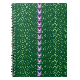 Carnet Vintage Green Floral Violets fond d'écran motif