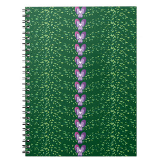 Carnet Vintage Green Floral Violets fond d'écran motif