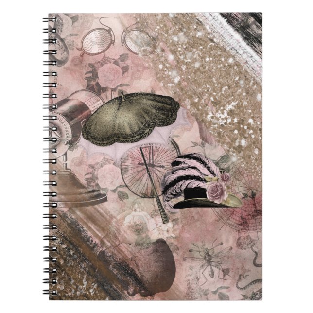 Carnet Vintage Grunge Steampunk Glam Casquette victorien (Devant)