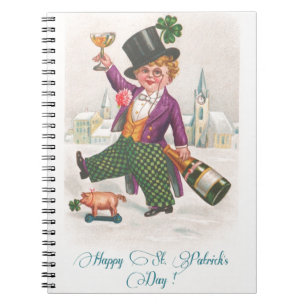 Carnet Vintage Happy Jour de la Saint Patrick Shamrock Ch