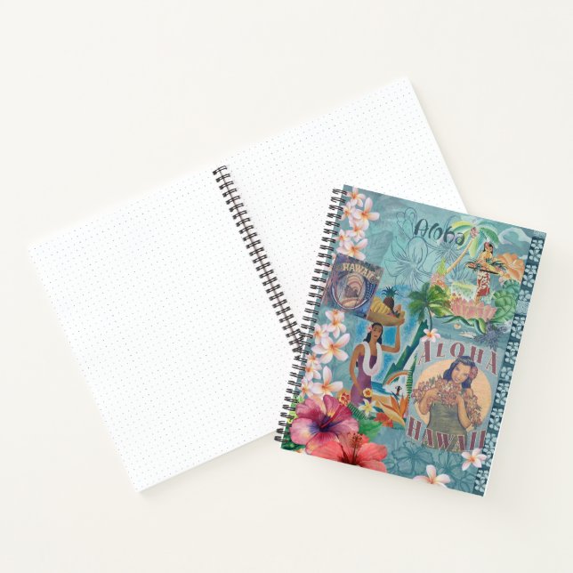 Carnet Vintage Hawaï : Planificateur de salutations Aloha (Intérieur)