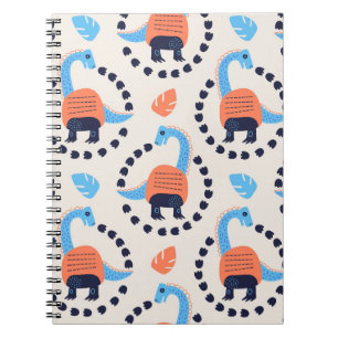 Carnet Vintage illustration of seamless pattern with a di