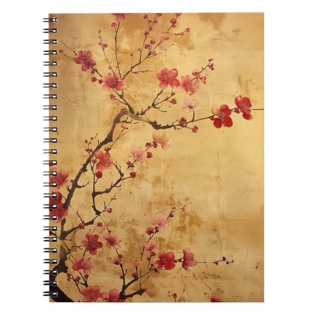 Carnet Vintage Japanese Cherry Blossom (Devant)