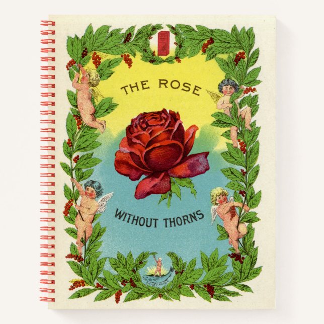 Carnet Vintage Le Rose Sans Esprns Cherubs (Devant)
