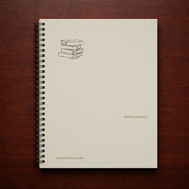 Carnet Vintage Library Dark Academia-Bundle of Books  (Stack of books Motif Handrawn Notebook for Book lovers)