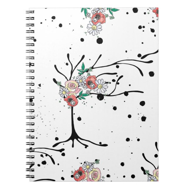 Carnet Vintage main dessinée sans faille graphique motif (Devant)