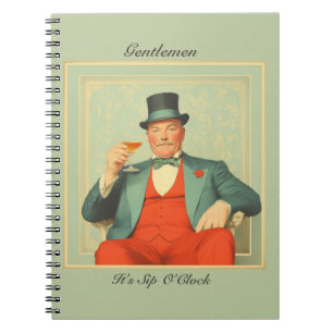 Carnet Vintage Martini Dandy - Messieurs C'est Sip O'Cloc