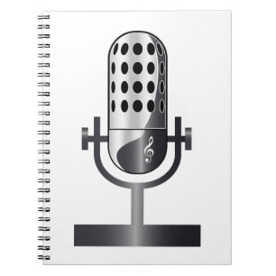 Carnet Vintage microphone