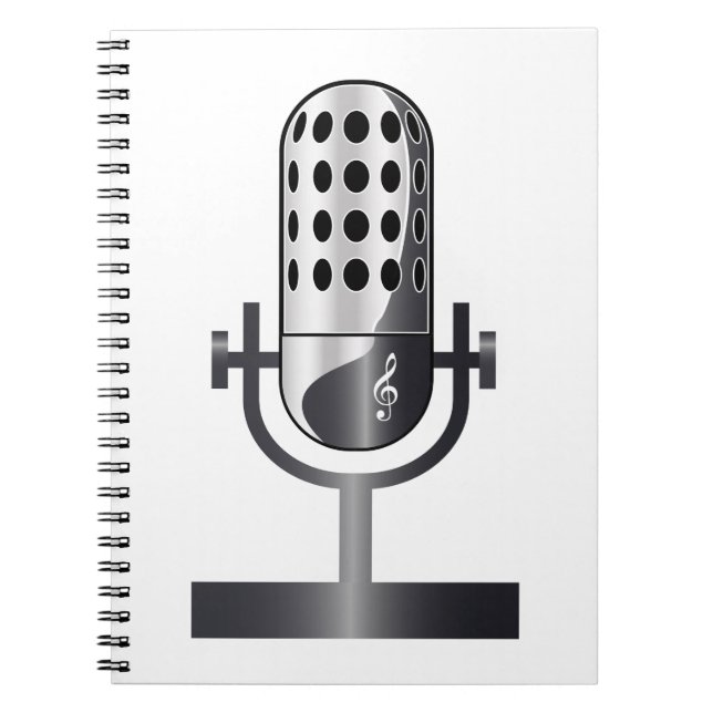 Carnet Vintage microphone (Devant)