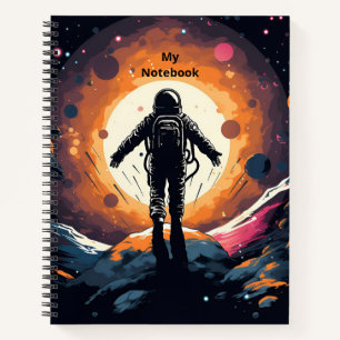 Carnet Vintage minimaliste astronaute aventure spatiale