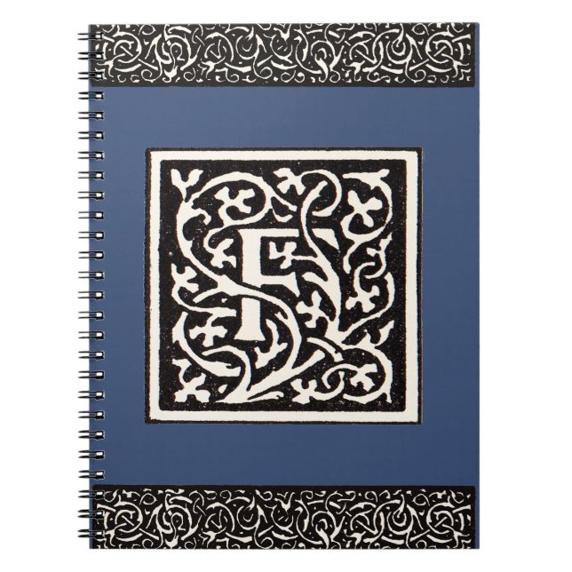 Carnet Vintage Monogram F Art Nouveau Letter (Devant)