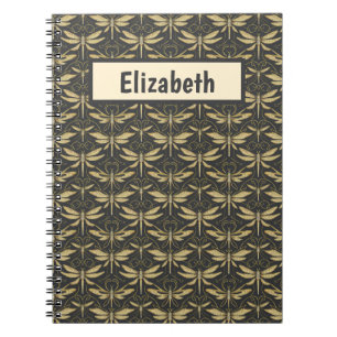 Carnet Vintage Motif de libellules personnalisées