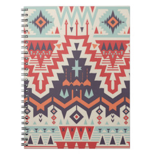 Carnet Vintage Motif tribal sans joint. Ethni géométrique