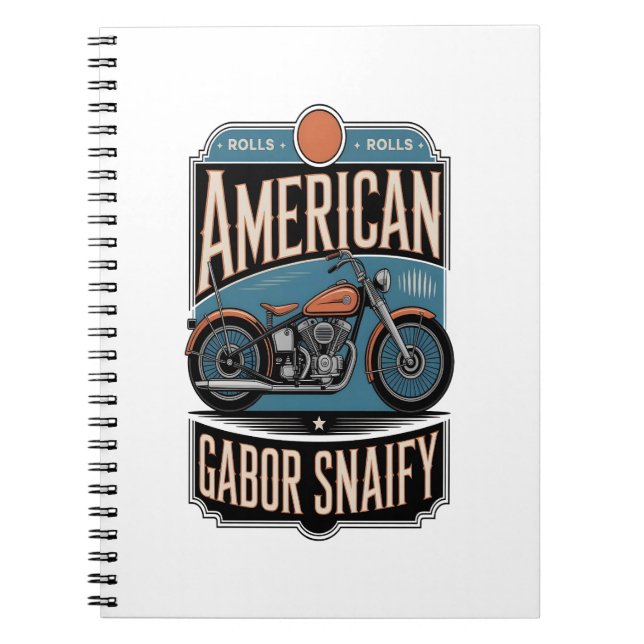 Carnet Vintage moto américain (Devant)