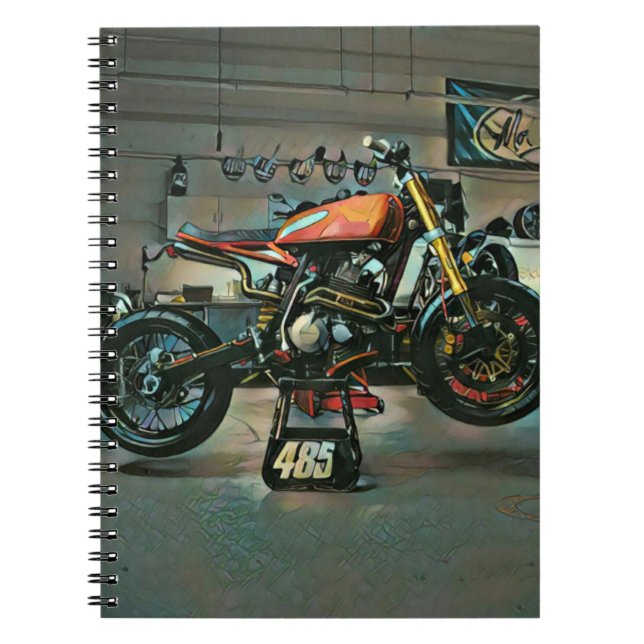 Carnet vintage motorcycle art (Devant)