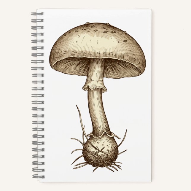 Carnet Vintage Mushrooms (Recto)