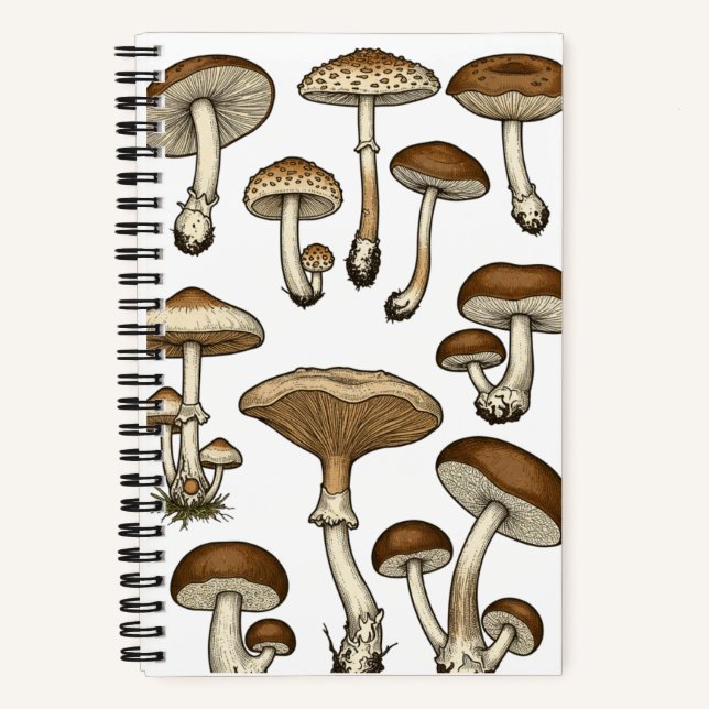 Carnet Vintage Mushrooms (Recto)