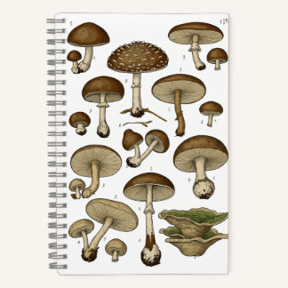 Carnet Vintage Mushrooms Notebook