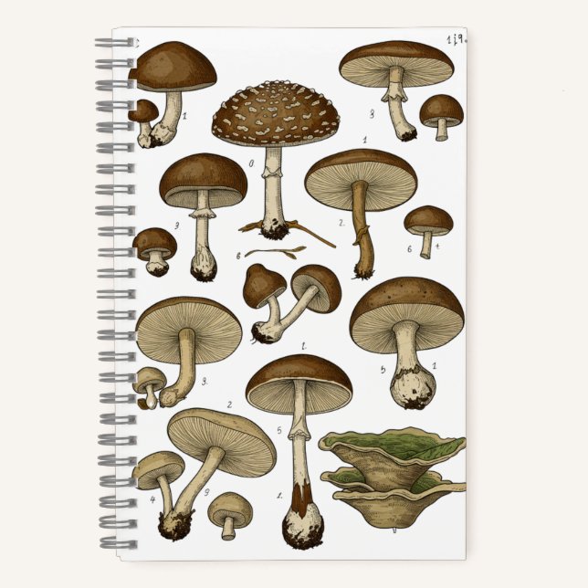 Carnet Vintage Mushrooms Notebook (Recto)
