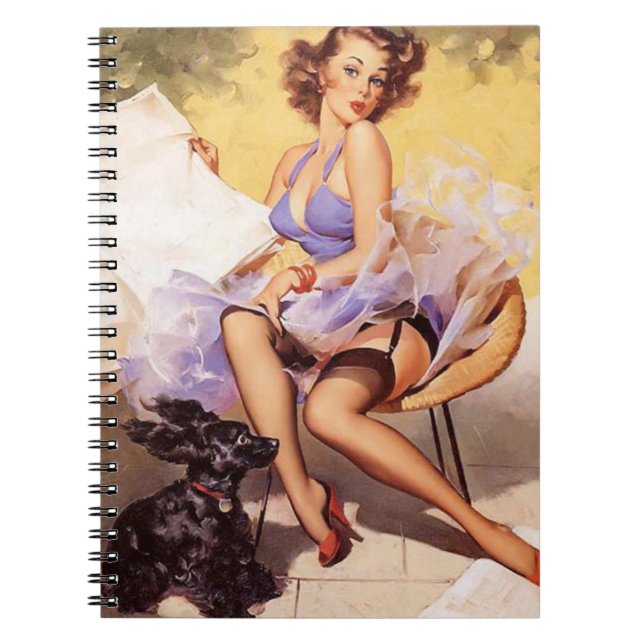 Carnet Vintage Naughty Violet Pin Up (Devant)