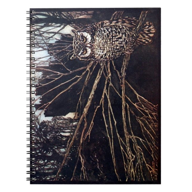 Carnet Vintage Night Owl Rackham (Devant)