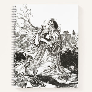 Carnet Vintage Oz Art Nouveau Déesse "Polychrome"