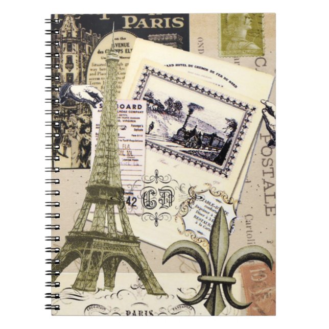 Carnet Vintage Paris Collage...carnet (Devant)