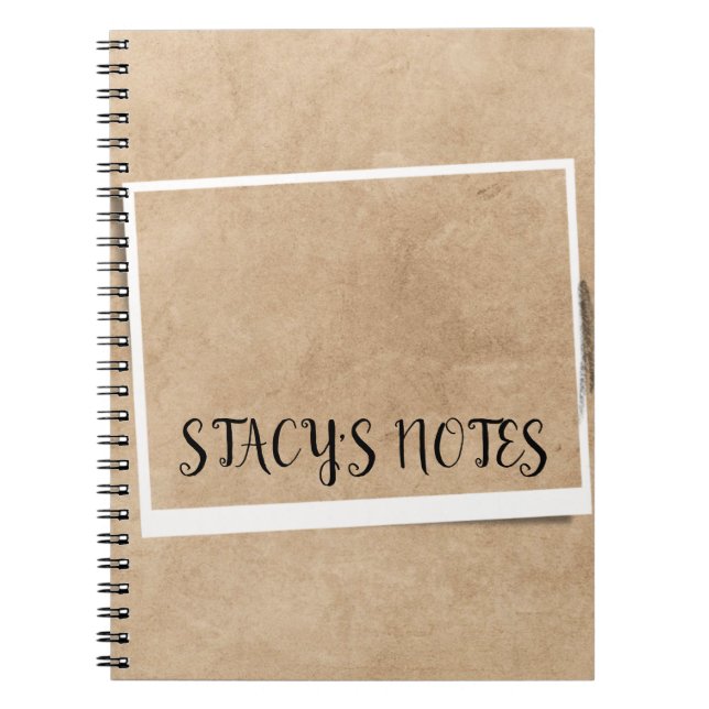 Carnet Vintage personnalisé Élégant Brown (Devant)