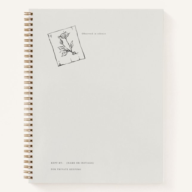 Carnet Vintage Regency Inspired Pressed Rose  (Devant)