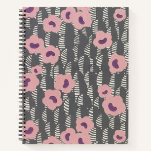 Carnet Vintage René Crevel Art Déco français rose floral
