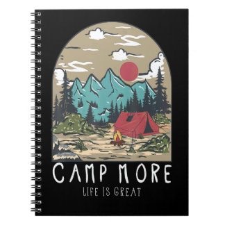 Carnet Vintage Retro Aventure La vie est belle Camper plu