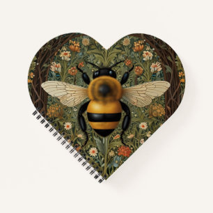 Carnet Vintage rétro bumblebee boho botanique floral art