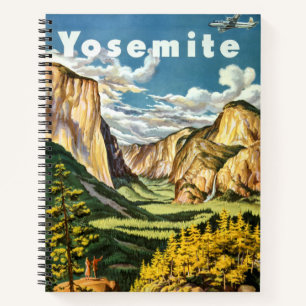 Carnet Vintage Retro Parc national Yosemite Voyage