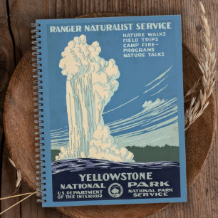 Carnet Vintage Retro Yellowstone National Park Travel