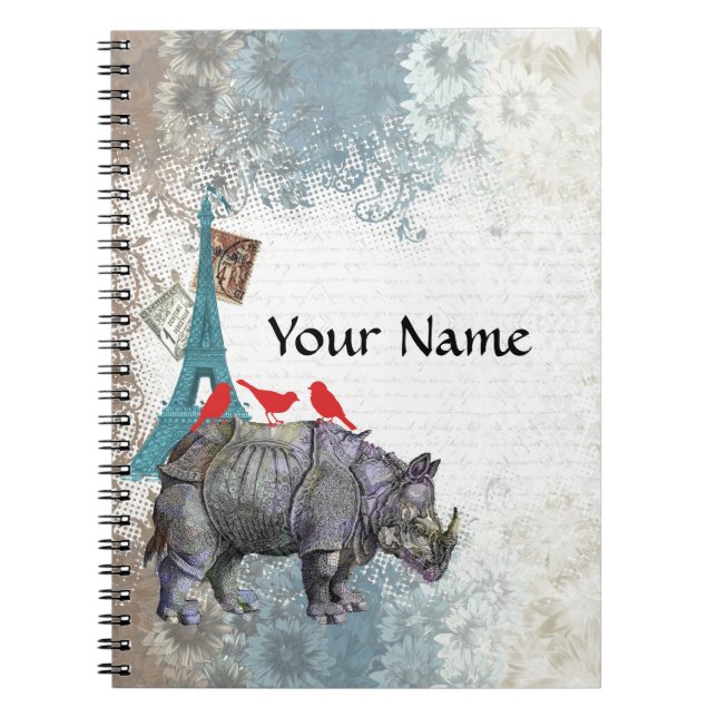 Carnet Vintage rhino (Devant)