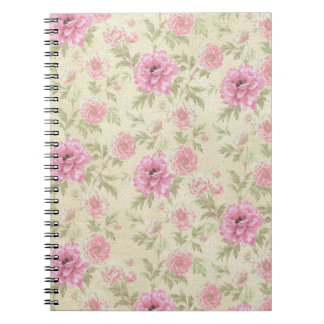 Carnet Vintage Rose rose rose floral