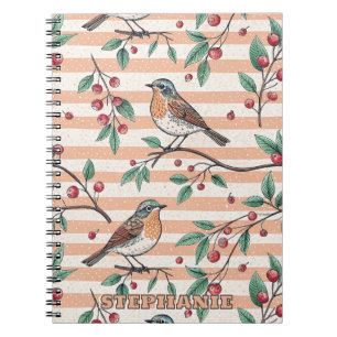 Carnet Vintage Sakura Cerry Blossom & Bird Aesthétiquemen