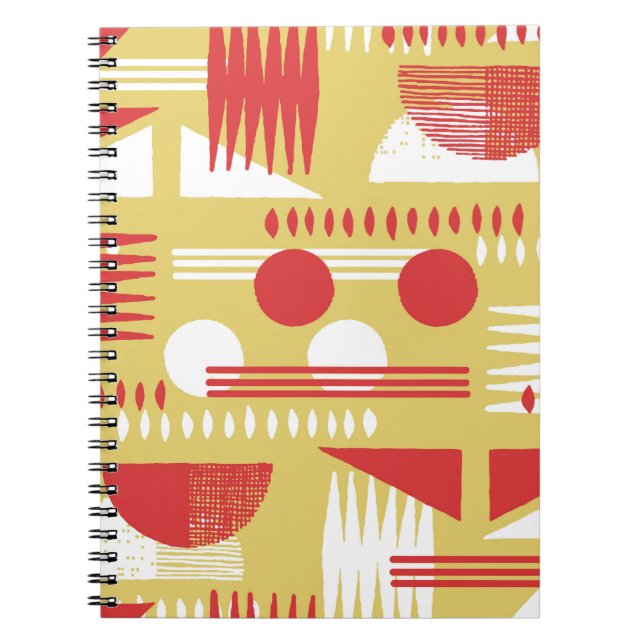 Carnet vintage sans fumée abstrait style moderne géométri (Devant)